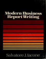 Tapa de Modern business report writing