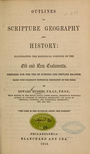Tapa de Outlines of scripture geography and history...