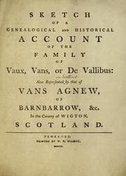 Tapa de Sketch of a genealogical and historical account of the family of Vaux, Vans, or De Vallibus