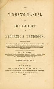 Tapa de The tinman's manual, and builder's and mechanic's handbook
