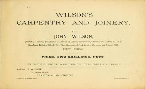Tapa de Wilson's Carpentry and joinery