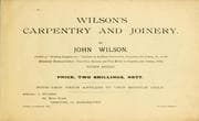 Tapa de Wilson's Carpentry and joinery