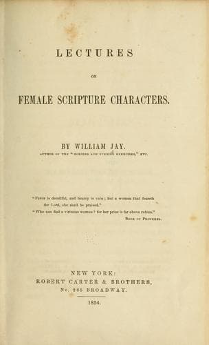 Tapa de Lectures on female Scripture characters.