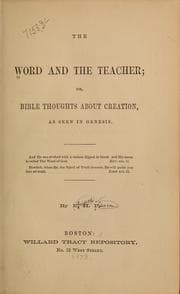 Tapa de The Word and the teacher