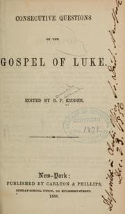 Tapa de Consecutive questions on the Gospel of Luke