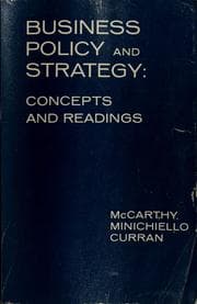 Tapa de Business policy and strategy
