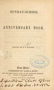 Tapa de Sunday-school anniversary book
