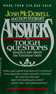 Tapa de Answers to tough questions skeptics ask about the Christian faih