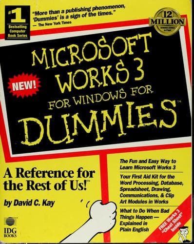 Tapa de Microsoft Works 3 for Windows for dummies