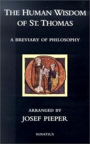 Tapa de The human wisdom of St. Thomas Aquinas