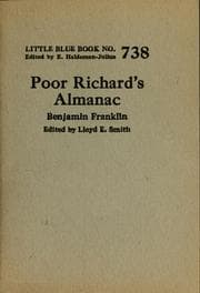 Tapa de Poor Richard's almanac