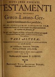 Tapa de Novi Jesu Christi Testamenti novæ editionis