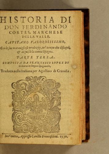 Tapa de Historia di don Ferdinando Cortes, marchese della Valle, capitano valorosissimo