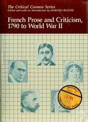 Tapa de French prose and criticism, 1790 to World War II