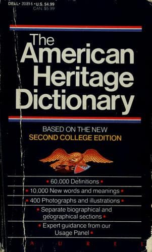 Tapa de The American Heritage dictionary