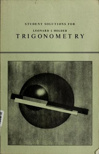 Tapa de Student solutions for Trigonometry