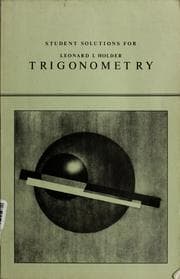 Tapa de Student solutions for Trigonometry