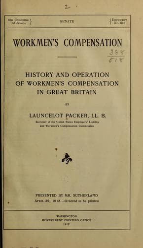 Tapa de Workmen's compensation