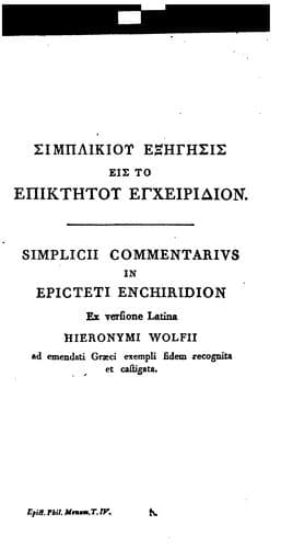Tapa de Epicteteae philosophiae monvmenta...