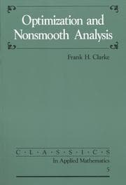 Tapa de Optimization and Nonsmooth Analysis (Classics in Applied Mathematics)