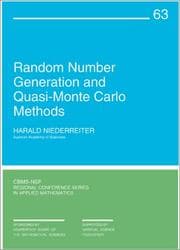 Tapa de Random Number Generation and Quasi-Monte Carlo Methods (CBMS-NSF Regional Conference Series in Applied Mathematics)