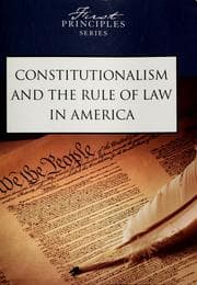Tapa de Constitutionalism and the rule of law in America