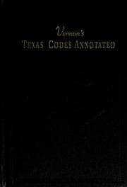 Tapa de Vernon's Texas codes annotated