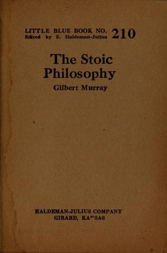 Tapa de The stoic philosophy