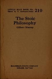 Tapa de The stoic philosophy