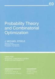 Tapa de Probability Theory and Combinatorial Optimization (CBMS-NSF Regional Conference Series in Applied Mathematics)