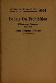 Tapa de Debate on prohibition