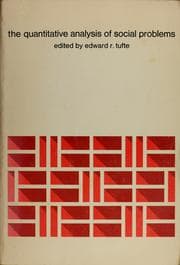 Tapa de The quantitative analysis of social problems