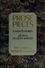 Tapa de Prose pieces