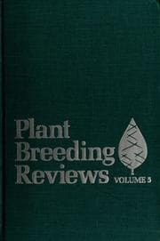 Tapa de Plant breeding reviews