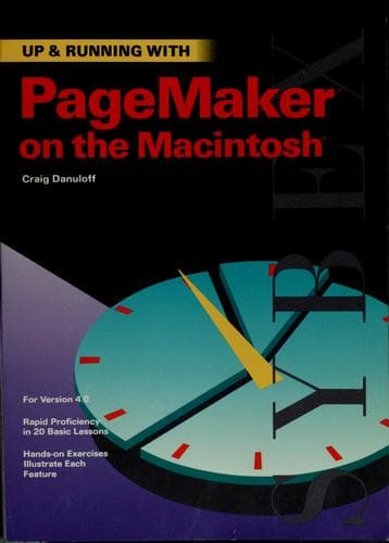 Tapa de Up & running with PageMaker on the Macintosh