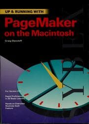 Tapa de Up & running with PageMaker on the Macintosh