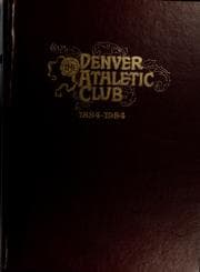 Tapa de The Denver Athletic Club, 1884-1984