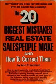 Tapa de The 20 biggest mistakes real estate salespeople make and how to correct them