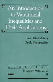 Tapa de An introduction to variational inequalities and their applications