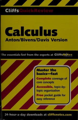Tapa de CliffsQuickReview calculus