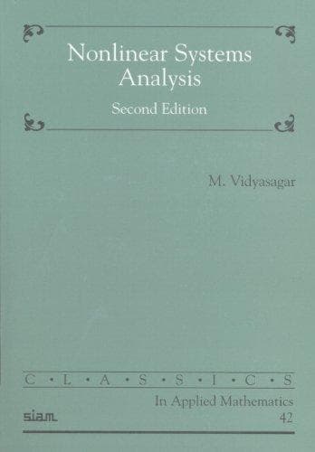 Tapa de Nonlinear Systems Analysis (Classics in Applied Mathematics)