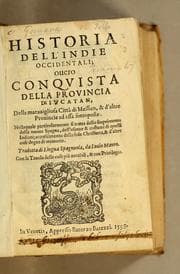Tapa de Historia dell'Indie Occidentali, ouero Conquista della prouincia d'Iucatan, della marauigliosa città di Messico, & d'altre prouincie ad essa sottoposte