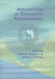 Tapa de Applications of stochastic programming
