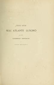 Tapa de Nuovi studi sull' atlante Luxoro