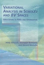 Tapa de Variational analysis in Sobolev and BV spaces