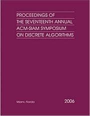 Tapa de Proceedings of the seventeenth annual ACM-SIAM symposium on Discrete algorithm