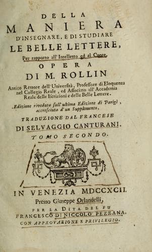 Tapa de Della maniera d'insegnare