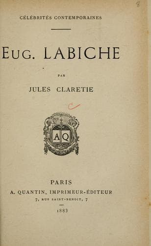 Tapa de Eug. Labiche
