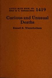 Tapa de Curious and unusual deaths