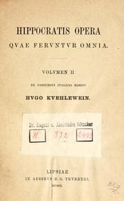 Tapa de Hippocratis Opera quae feruntur omnia